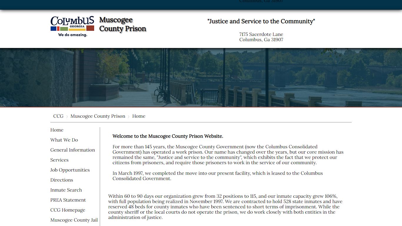 Muscogee County Prison > Home - Columbus Consolidated Government